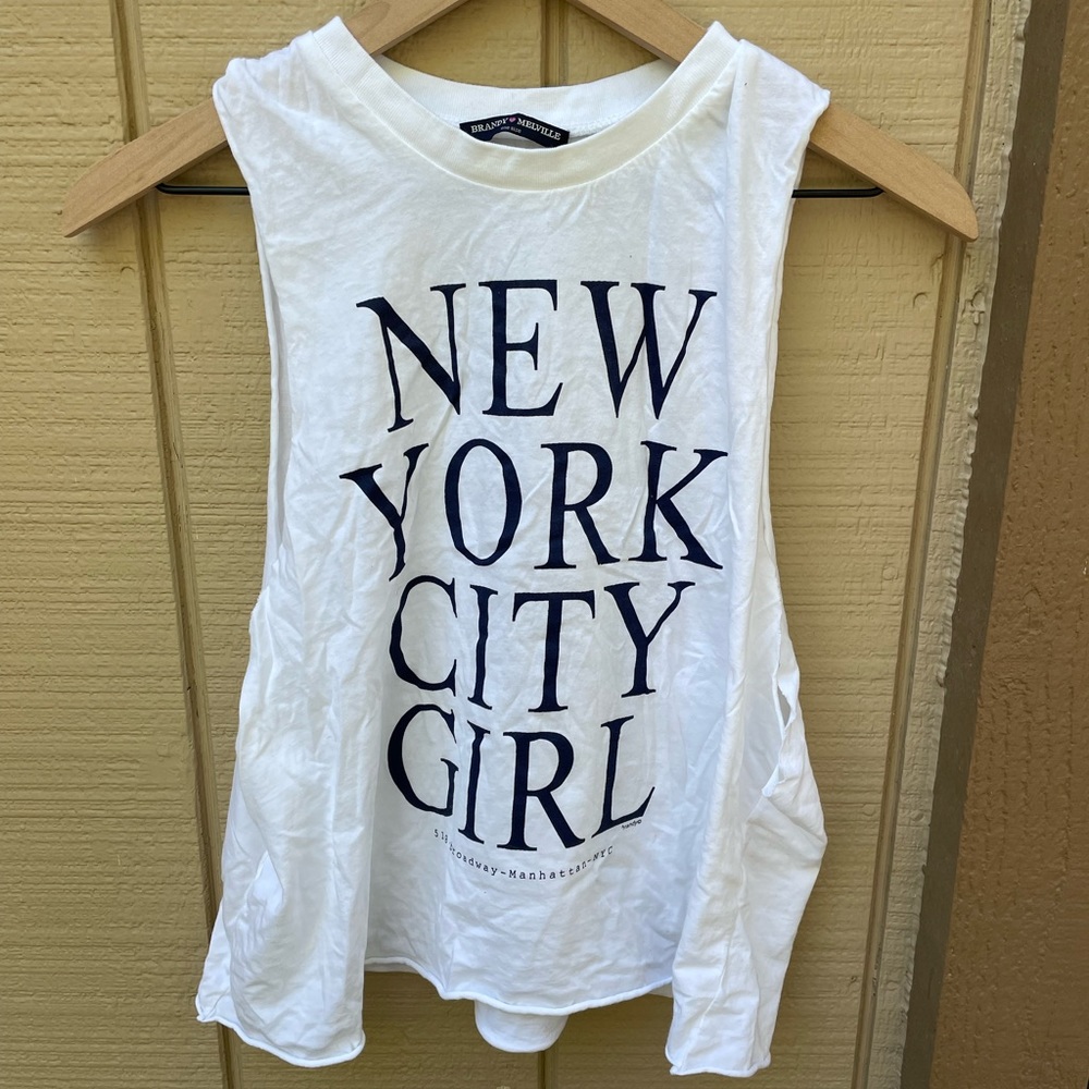 Brandy Melville New York City Girl graphic muscle tee tank top